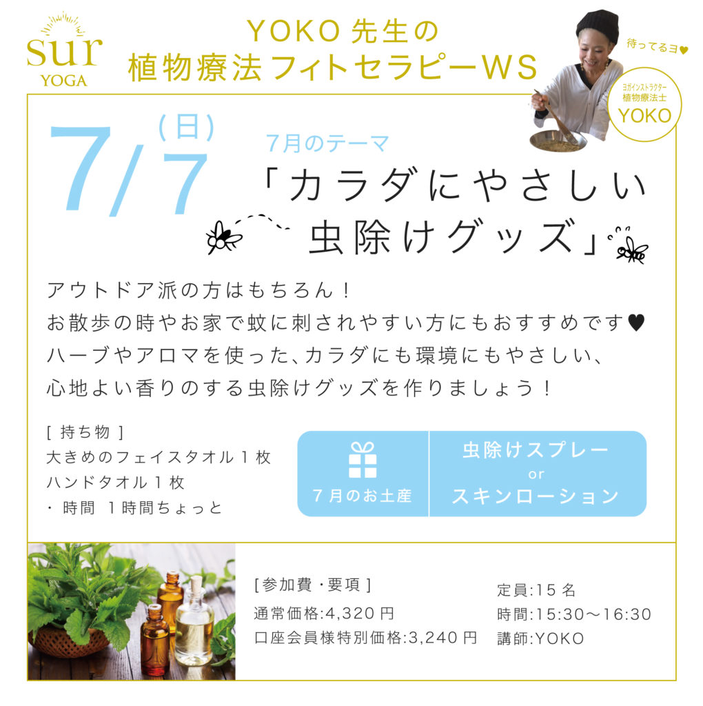 レポート 植物療法 Ws ６月開催しました 広島市のヨガスクールsuryoga 広島市中区並木通りのヨガスクール ヨガスタジオです